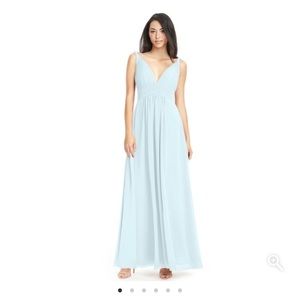 Azazie Maren size 4/6 dress, color: mist